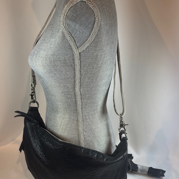 Latico Callie Leather Embossed Black Crossbody Sling Bag/Extra Patterned Strap - Picture 16 of 16